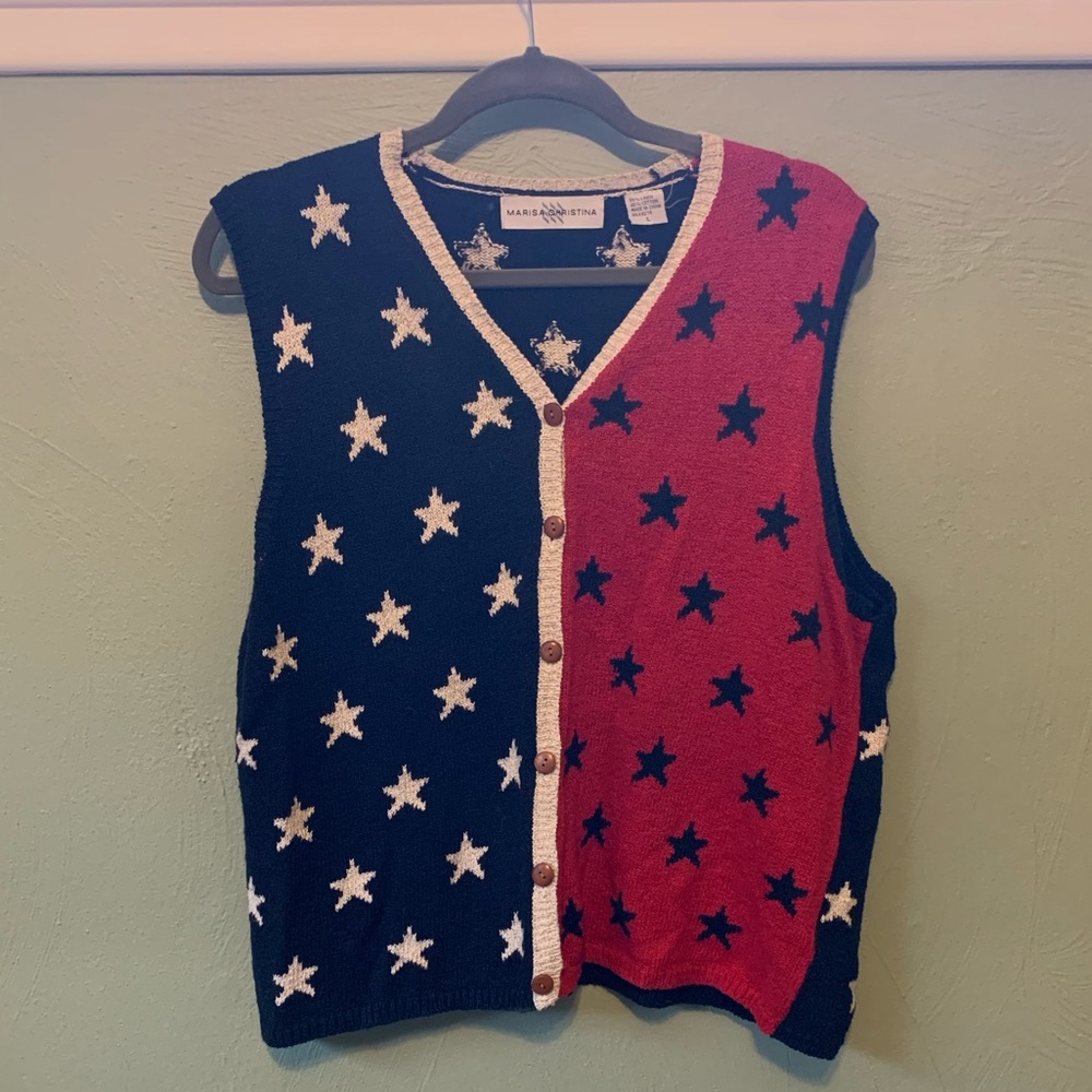 Unique American Flag Knit Vest